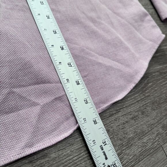 Zara Shirt Mens Large Pink Long Sleeve Button Up Cotton Blend Minimal Preppy - Picture 9 of 10